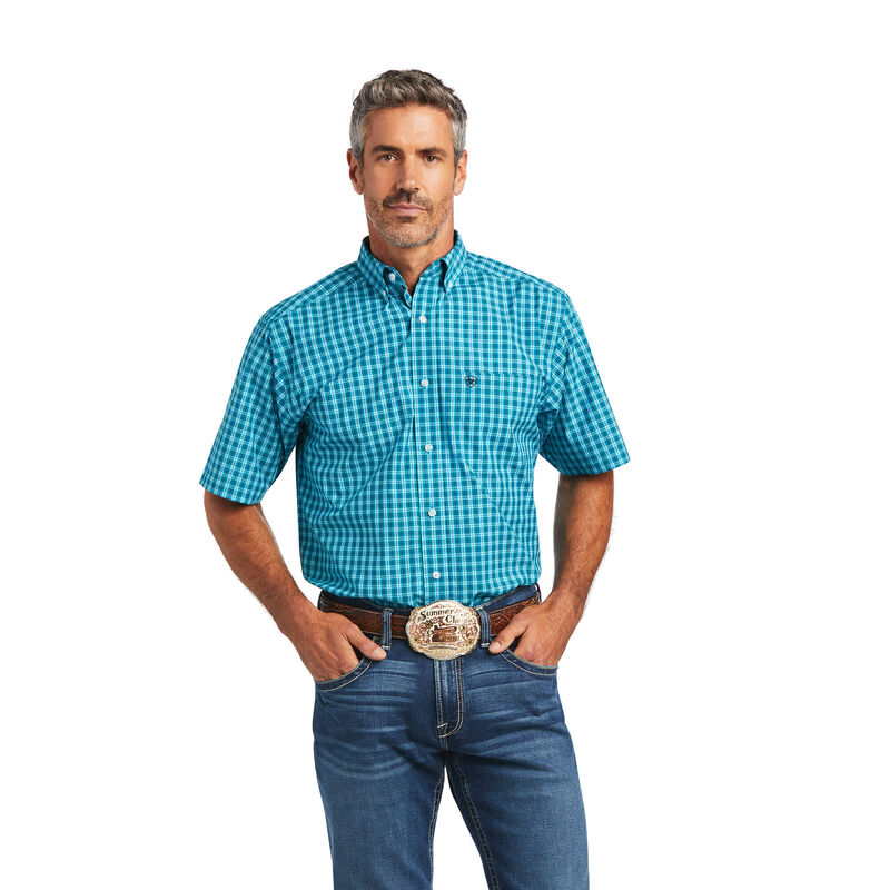 Camisas Ariat Pro Series Ignatius Classic Fit Azules Hombre - Chile 492-NDGFEK